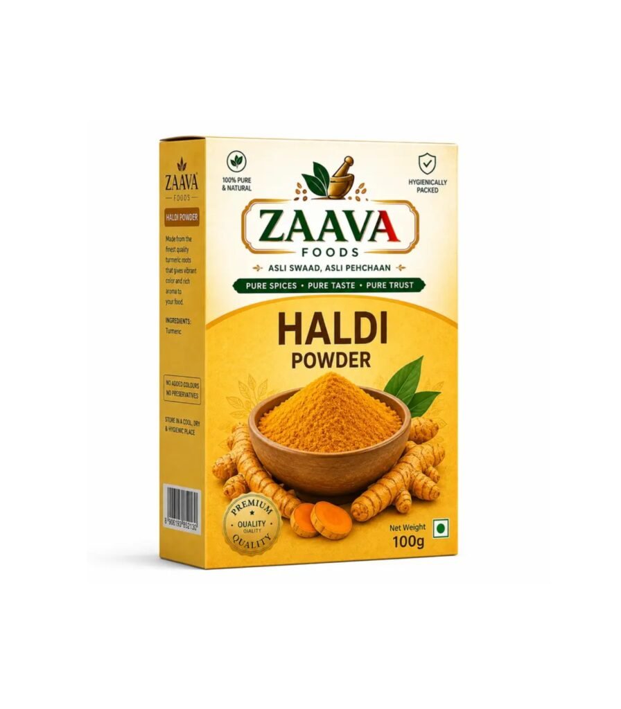 ZAAVA Turmeric Powder With Natural Oils, 100g, Haldi Powder