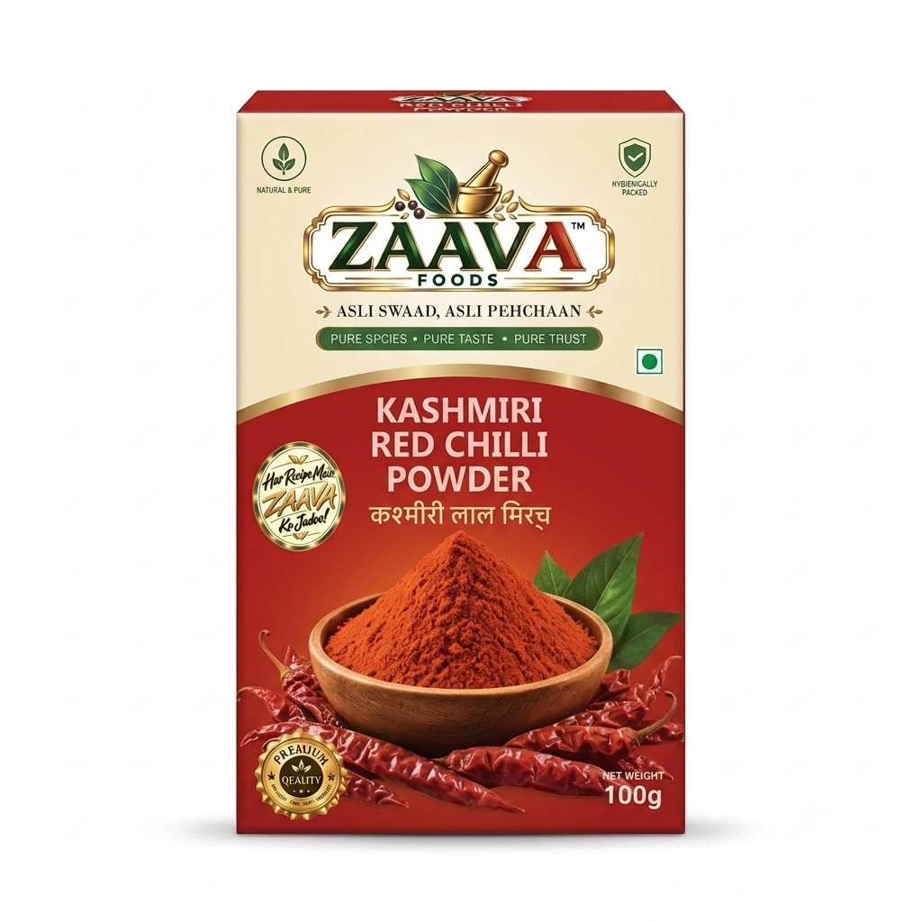 ZAAVA Kashmiri Chilli Powder Kashmiri Lal Mirchi Powder 100 gram 1